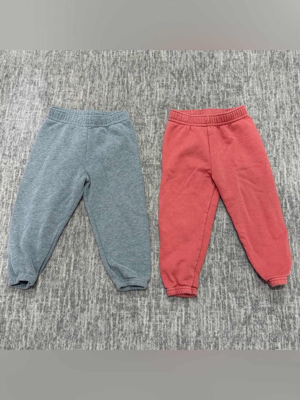 Baby Sweatpants - Gray & Peach (Set of 2)